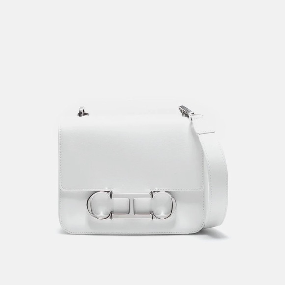 Carolina Herrera Handbags - Carolina Herrera Initials Insignia Medium Shoulder Bag White